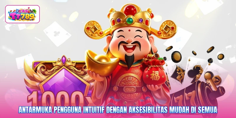 Antarmuka pengguna intuitif dengan aksesibilitas mudah di semua